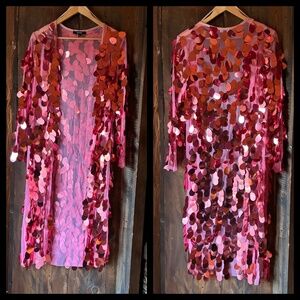 YAAS QUEEN!  Rare pink sequin duster / kimono piece.